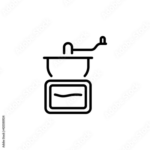 Coffee Mill icon in vector. Logotype