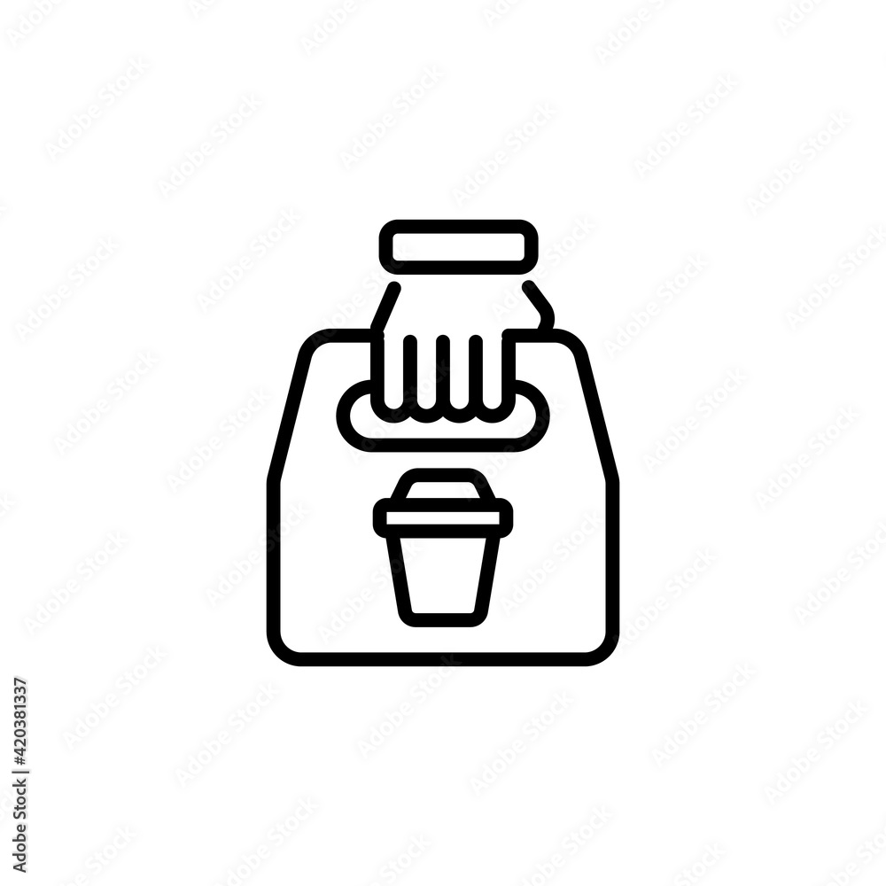 Obraz premium Coffee Shopping icon in vector. Logotype