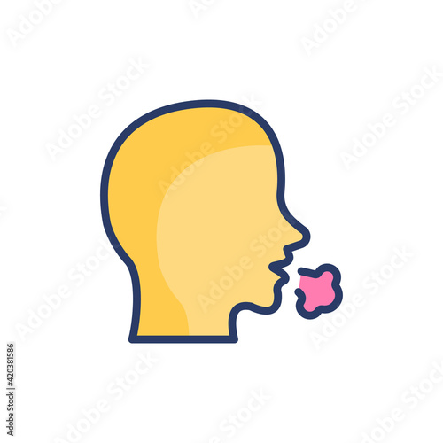 Cough icon in vector. Logotype © Vectors