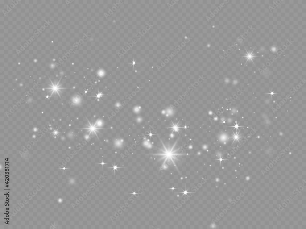 The dust sparks and golden stars shine with special light. Vector sparkles on a transparent background. Christmas light effect. Sparkling magical dust particles. The dust sparks and golden stars shine with special light. Vector sparkles on a transparent background. Christmas light effect. Sparkling magical dust particles.