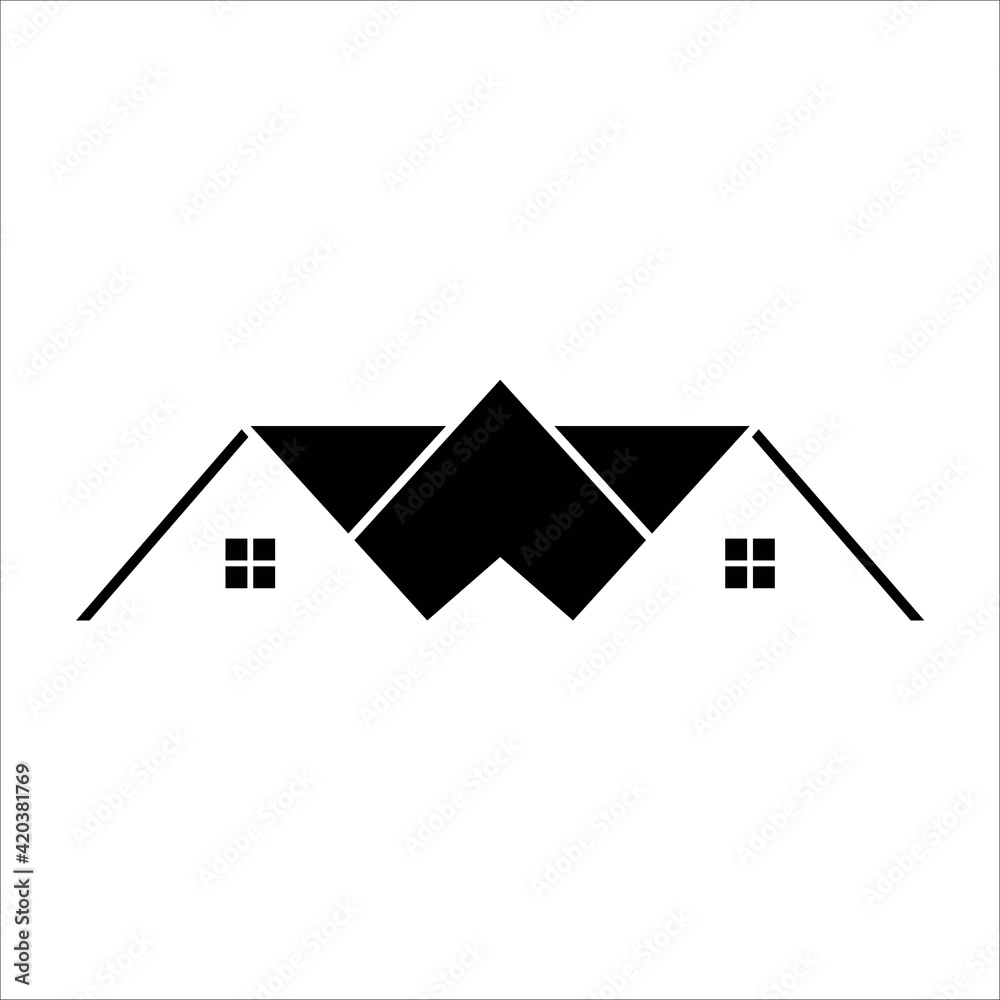 Real estate vector logo template. simple home and minimalist roof realty logo design isolated Real estate vector logo template. simple home and minimalist roof realty logo design isolated
