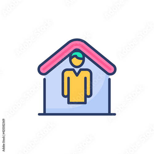 Wallpaper Mural Stay at home icon in vector. Logotype Torontodigital.ca