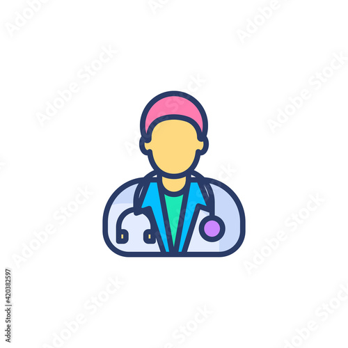 Doctor icon in vector. Logotype