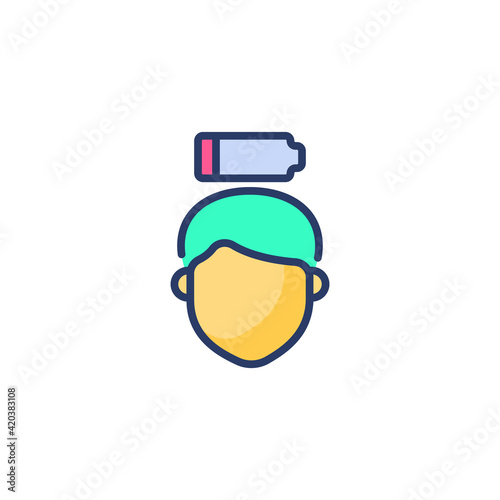Headache icon in vector. Logotype