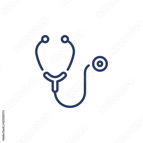 stethoscope icon in vector. Logotype