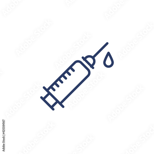 Vaccine icon in vector. Logotype