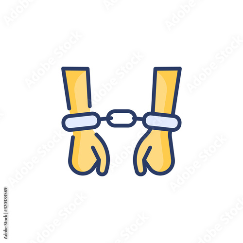 Arrested icon in vector. Logotype