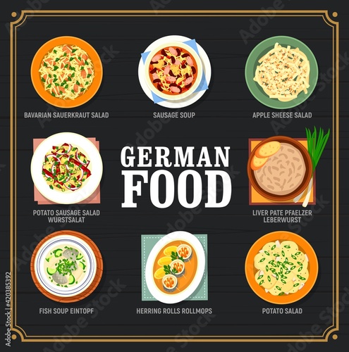 German food and Germany cuisine dishes menu meals