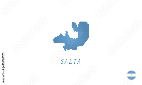 Salta map Argentina province region vector illustration
