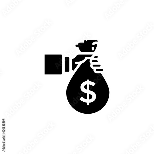 Take Bribe icon in vector. Logotype