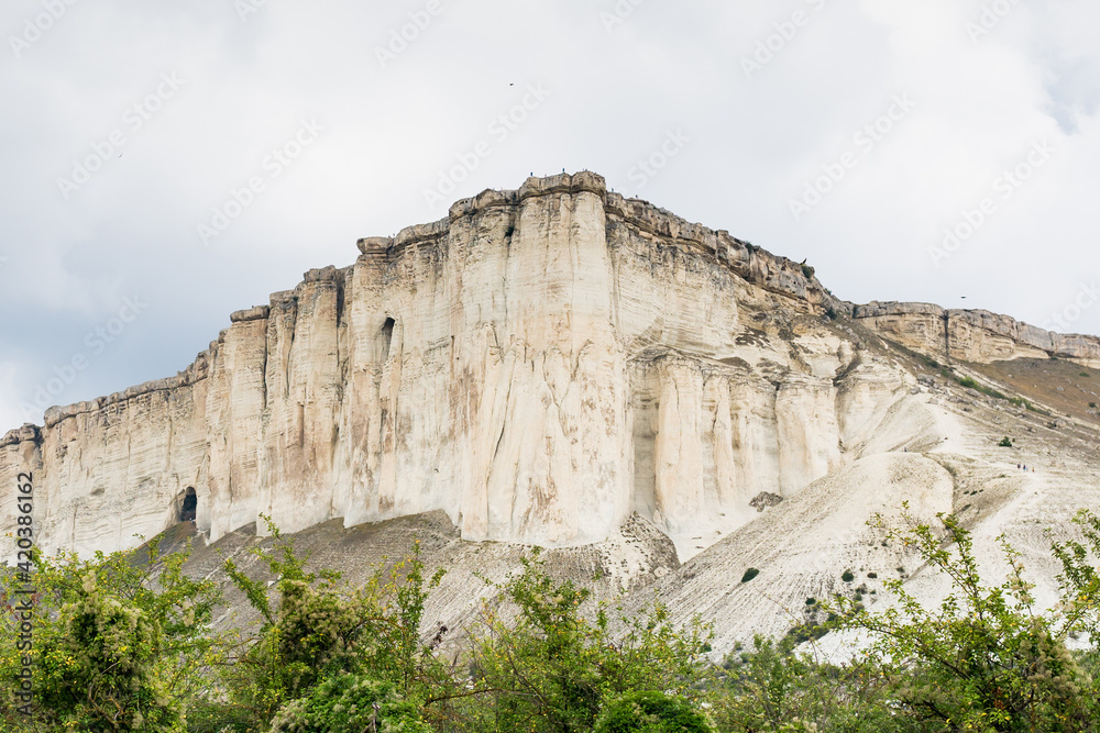 Landmark of Crimea, rocky mountain White Rock or Ak-Kaya