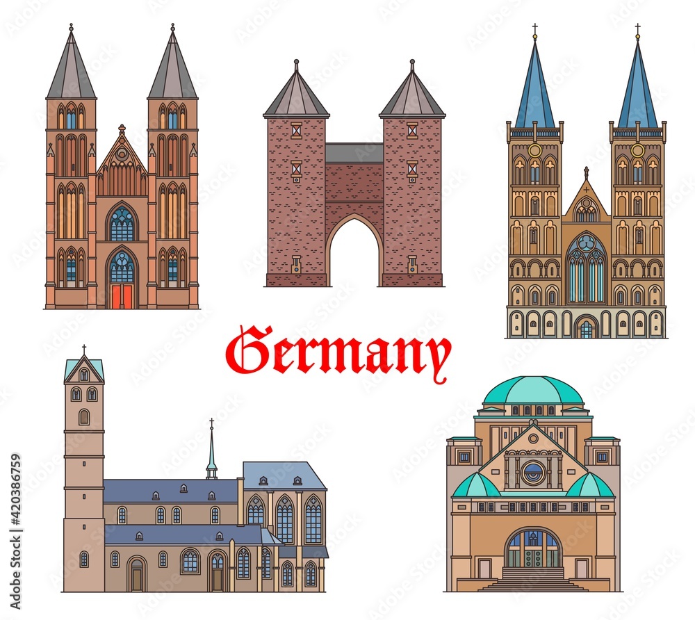 Germany landmark buildings, cathedrals of Dortmund