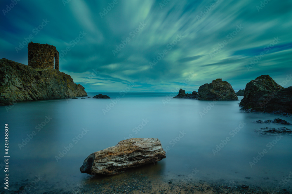 long exposure of the Ladys tower at elie, Fife, Scotland.