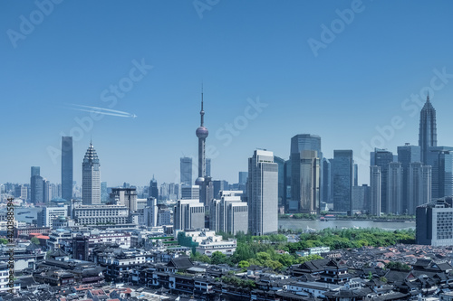 modern urban scene in shanghai