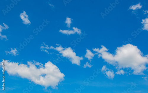 Blue sky clouds background, beautiful landscape with clouds