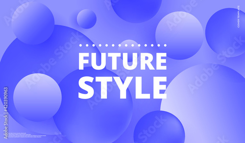 Soft purple spheres. Bubble gum smooth shapes backdrop. Vector 3d illustration