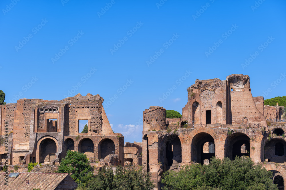 Temple of Apollo Palatinus on Palatine Hill in Rome, Italy
