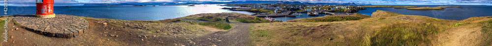 Stykkisholmur city port and countryside, Iceland