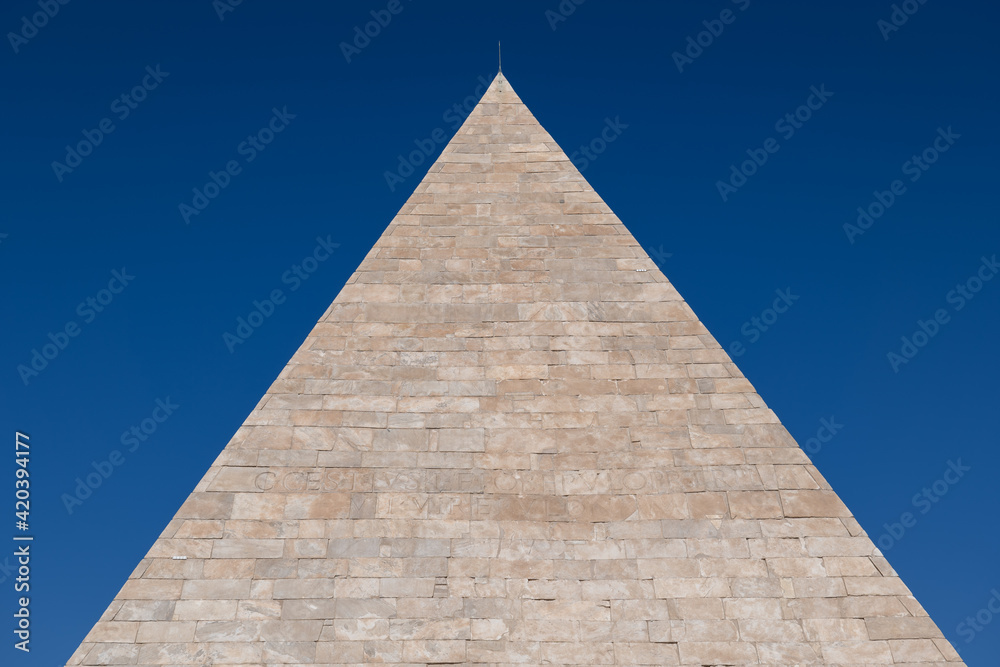Ancient Pyramid of Cestius in Rome