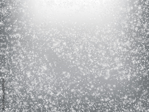 Winter Holidays Falling Snow Vector Background.
