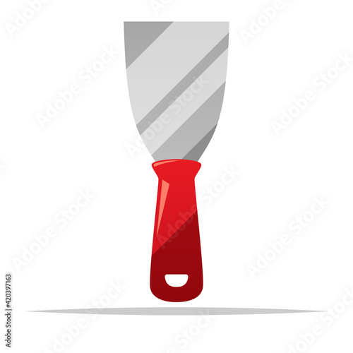 Hand scraper tool vector isolated illustration