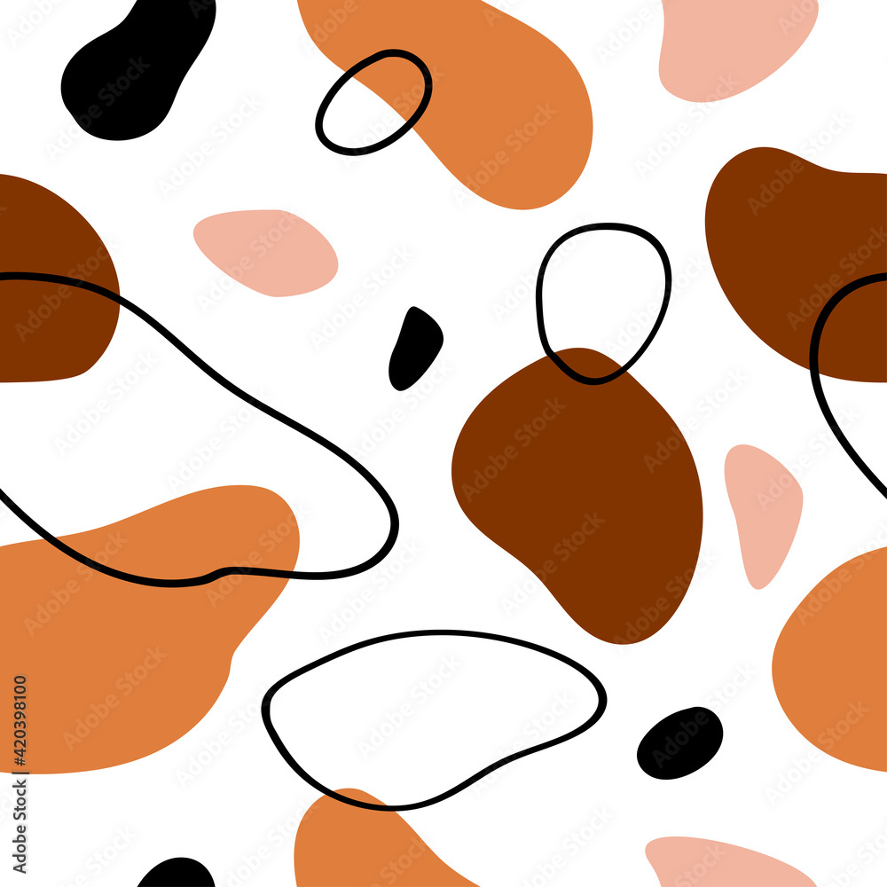Fototapeta premium Seamless pattern with colorful shapes