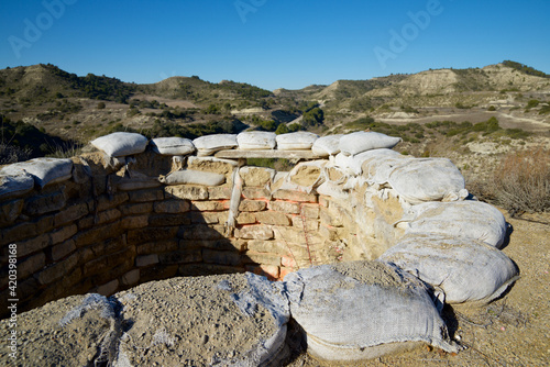Foto George Orwell Trench in Spanish civil war