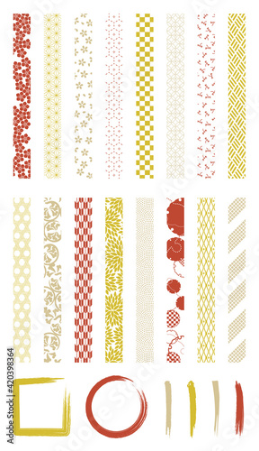 和柄の帯の素材セット