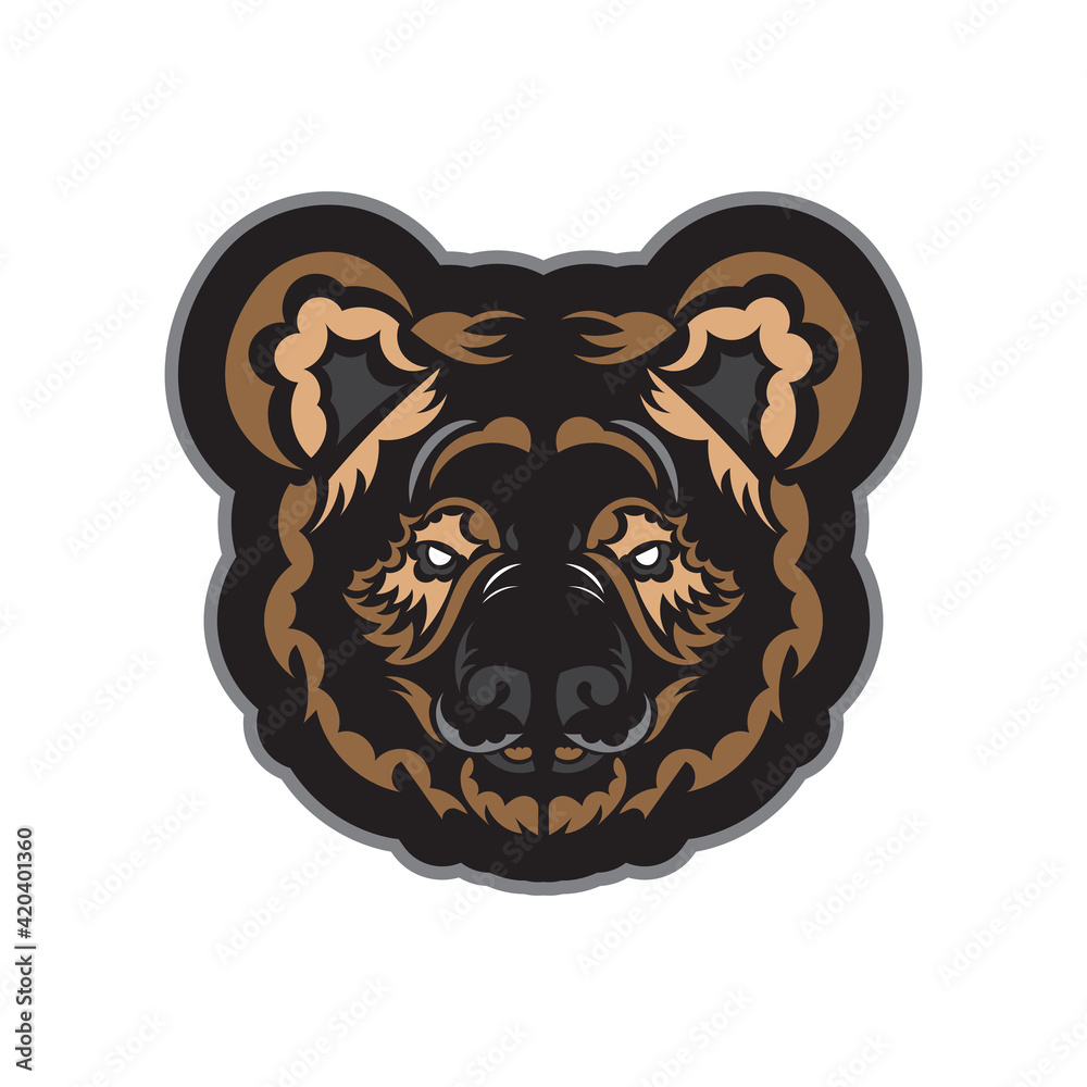 Boho style pattern with panda face. Good covers, fabrics, postcards and printing. Vector illustration. Boho style pattern with panda face. Good covers, fabrics, postcards and printing. Vector illustration.