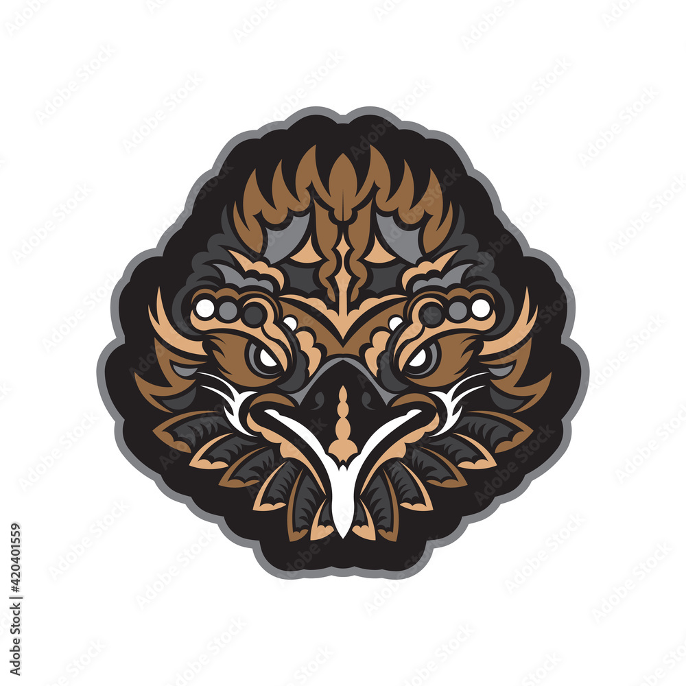 Boho style pattern Eagle face. Good covers, fabrics, postcards and printing. Vector illustration. Boho style pattern Eagle face. Good covers, fabrics, postcards and printing. Vector illustration.
