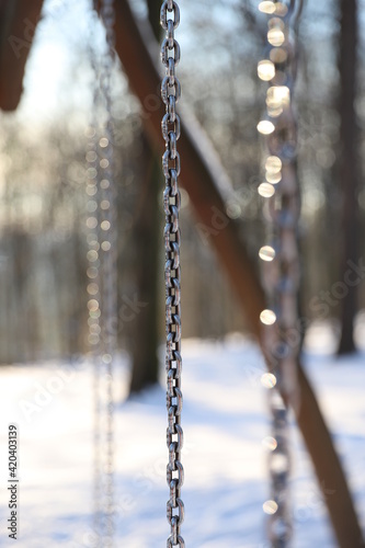 swing in the snow