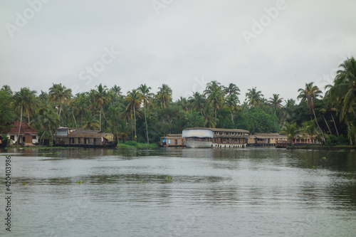 Backwaters network of brackish lagoons in Kerala © alarico73