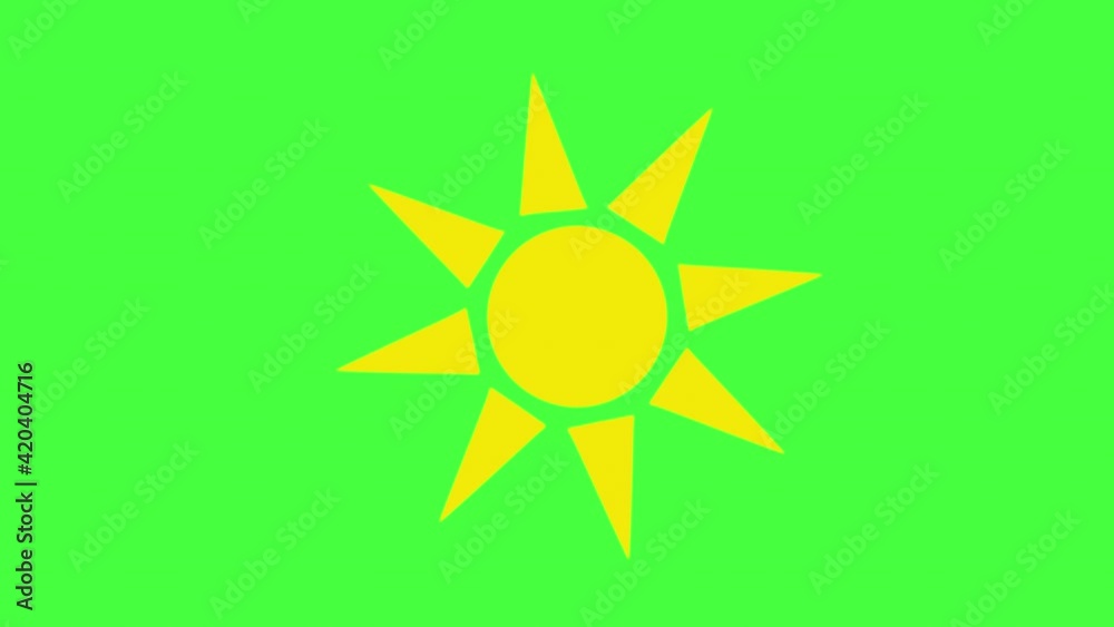 猛暑日に輝くオレンジ色の太陽