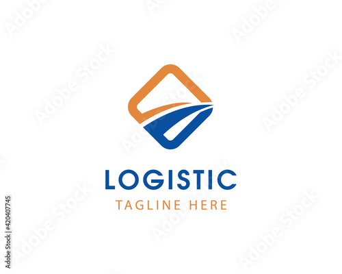 logistic logo line creative logo business logo delivery logo fast delivery logo