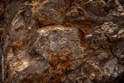 Stones texture nature photo. Rock background. Mountain close-up. Mountain texture.