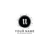 TT beautiful Initial handwriting logo template