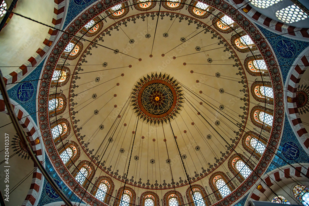 Ceiling of a mosque of Istambul