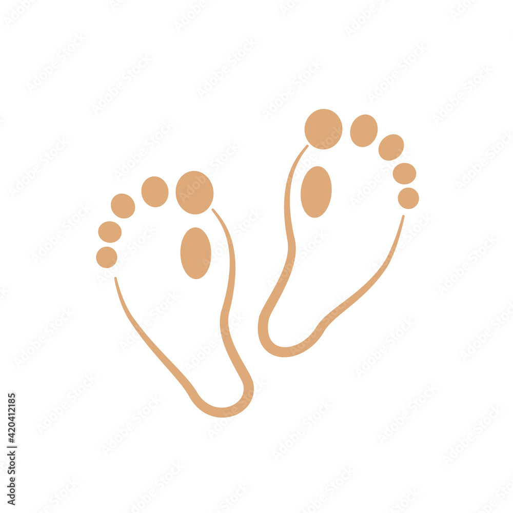 Cute baby feet, human footprint silhouette. Child's footstep. Hand-drawn vector. The symbol of a newborn baby relaxing on the beach. Icon for spa salon, pedicure, for towels. For print, illustration. Cute baby feet, human footprint silhouette. Child's footstep. Hand-drawn vector. The symbol of a newborn baby relaxing on the beach. Icon for spa salon, pedicure, for towels. For print, illustration.