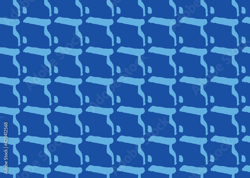 Vector texture background  seamless pattern. Hand drawn  blue colors.