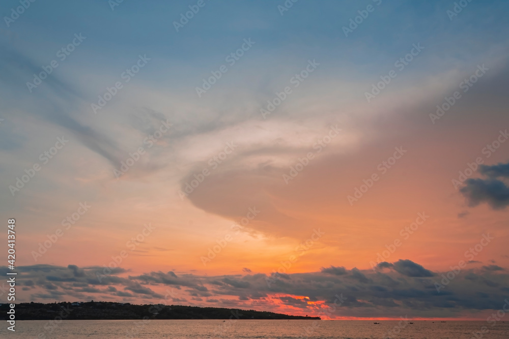 view of Jimbaran beach, Bali, Indonesia