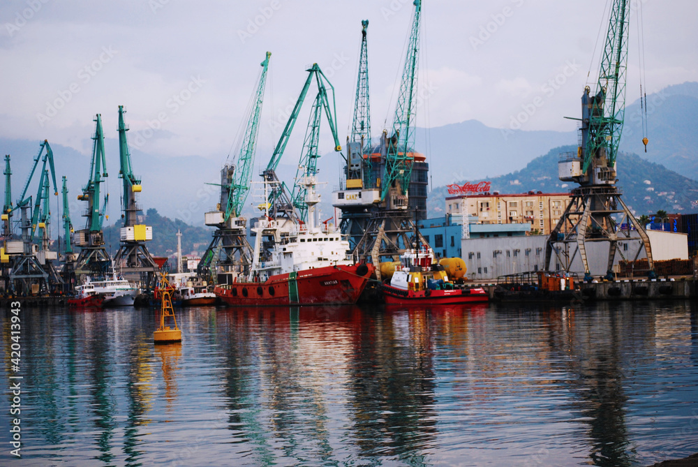 ship in port
Batumi,Georgia