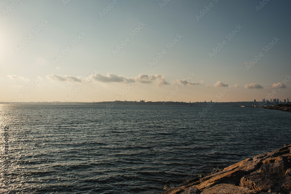 Scenic view of sea and clouds in sky