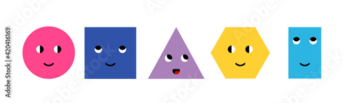 Various bright basic Geometric Figures