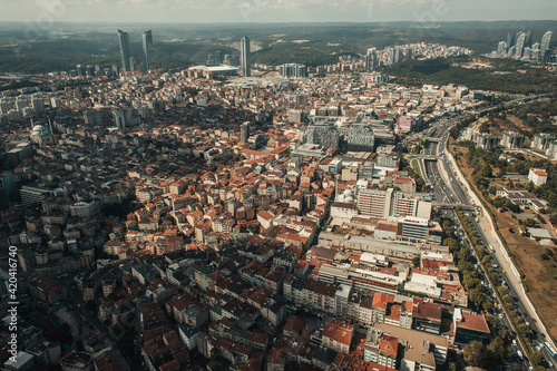 aerial view of Istanbul cityscape with skyline, Turkey