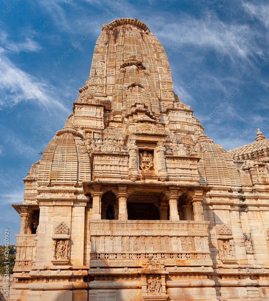 Kumbh Swami Mandir, also called Kumbha Shyam Temple or Meera temple in Chittorgarh fort, Rajasthan, India Kumbh Swami Mandir, also called Kumbha Shyam Temple or Meera temple in Chittorgarh fort, Rajasthan, India