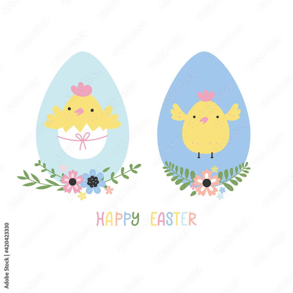 Chickens with eggs easter set Chickens with eggs easter set