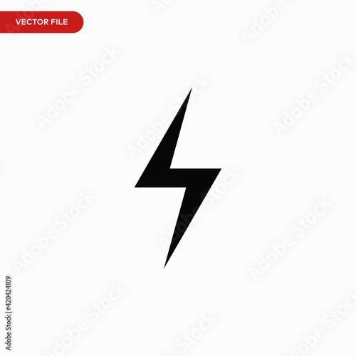 Energy icon vector. Simple storm sign
