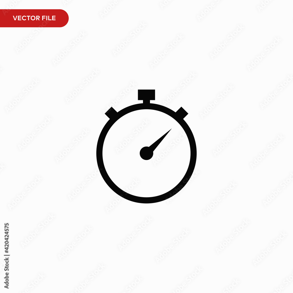 Stopwatch icon vector. Simple astop watch sign Stopwatch icon vector. Simple astop watch sign