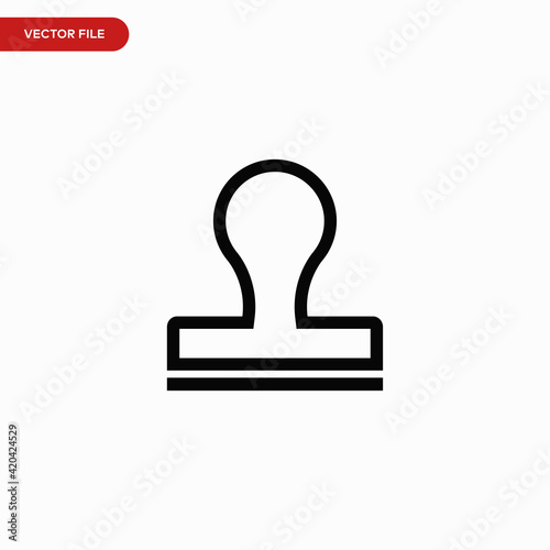 Stamp icon vector. Simple sign