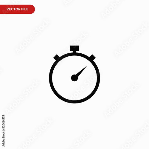Stopwatch icon vector. Simple astop watch sign